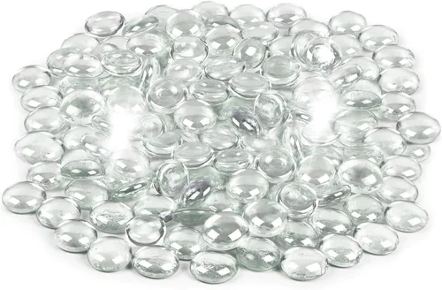 Miniatura 9 de Cuentas de vidrio de fuego de 19 libras para hoguera de 1/2 pulgada, rocas de vidrio templado negro ónix Cuentas de vidrio negro ónix