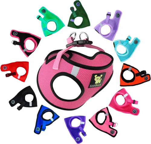 Miniatura 27 de EcoBark Arnés para perro – Arneses ecológicos para perros XXS, XS y pequeños – Chaleco de cuerpo pequeño reflectante y ajustable – Arnés de malla