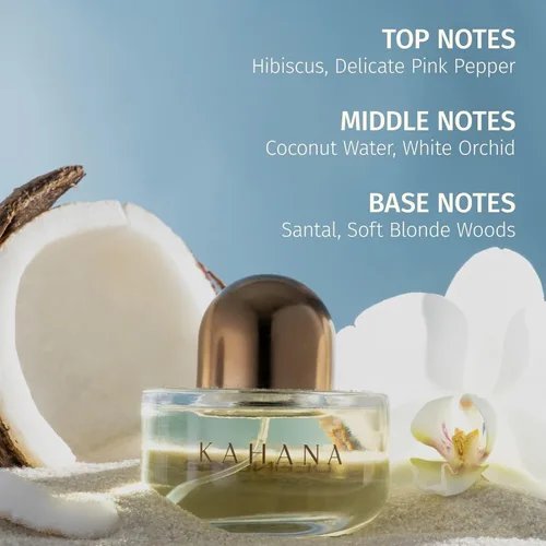 Miniatura 2 de DefineMe Kahana Perfume, 1.7 onzas líquidas, fragancia playera, fresca y tropical con hibisco, agua de coco y notas Santal, perfumes para mujer