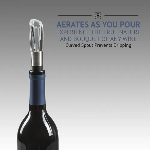 Miniatura 7 de Ivation Set de regalo de vino eléctrico - Incluye abridor de botellas, aireador, conservador al vacío, tapones, cortador de papel de aluminio y base