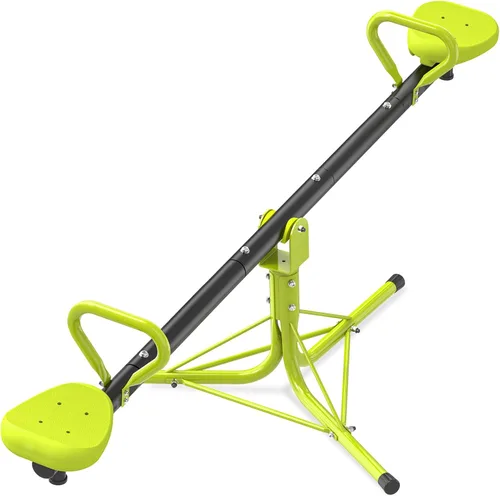 Iyoyo Teeter Totter - Balancín para niños al aire libre para edades de 4 a 8 años, balancín para sentarse y girar Teeter Totter para exteriores,