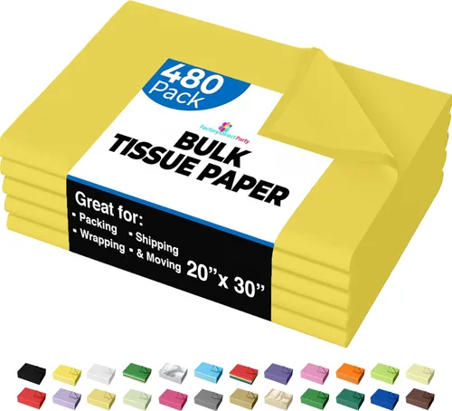Miniatura 18 de Party Solids Papel de Seda Negro para Bolsas de Regalo - Papel de Seda a Granel Negro de 20" X 30", 480 Hojas - Papel Prensa de 10 lb para Embalaje