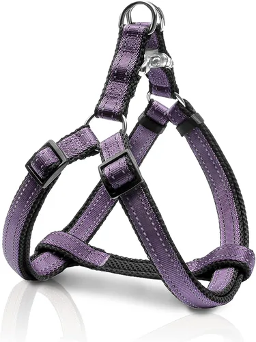 Miniatura 12 de Arnés reflectante para perro, arnés sin tirones para perros de tamaño grande, arnés con hebilla de liberación rápida para caminar, correr, entrenar
