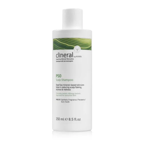 AHAVA Clineral Pso Scalp Shampoo - Champú rico y suave para reducir las irritaciones del cuero cabelludo, alivia la sequedad, limpia el cabello,