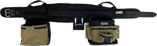 Miniatura 2 de BOULDER BAG Cinturón de herramientas Ultimate MAX Combo para electricista con soporte trasero cómodo, hebilla de cinturón de cuero, cinturón