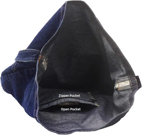 Miniatura 4 de ROUROU Bolso de hombro de mezclilla para mujer bolso de mano estilo hobo casual bolso cruzado retro bolso de gran capacidad