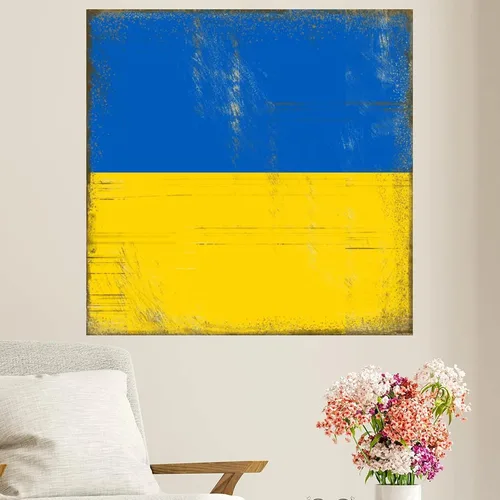 Miniatura 2 de Guangpat Calcomanías de pared con bandera nacional de Ucrania, mural patriótico de Ucrania, recuerdo de la ciudad del país, arte de pared, póster