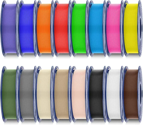Miniatura 10 de SUNLU - Paquete de filamentos PLA de 0.06 pulgadas, para impresora 3D, multicolor, rollo ordenado, empaquetado de manera individual al vacío, 8