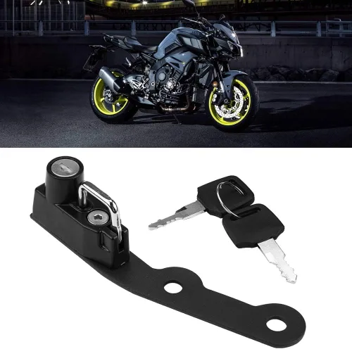 Miniatura 6 de Cerradura para casco de motocicleta, mini gancho de montaje en manillar con 2 llaves, cerradura de seguridad antirrobo para MT-09 FZ-09 FJ-09 XSR900