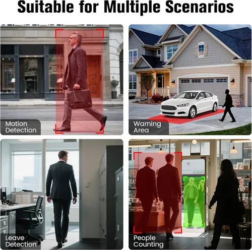 Miniatura 6 de Cámara de ventana de 4MP 2.5K, sin suscripción mensual, visión nocturna a todo color, detección de movimiento inteligente AI, WiFi de doble banda
