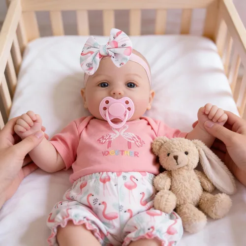 Miniatura 10 de Milidool Muñecas de bebé Reborn realistas de 22 pulgadas, muñecas de bebé recién nacidas de aspecto real con accesorios completos, perfectas