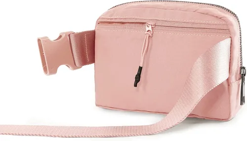 Miniatura 3 de ODODOS Minicangurera unisex con correa ajustable para entrenamiento correr viajes o senderismo Rosa Claro3