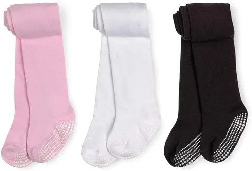 Miniatura 4 de LA ACTIVE Baby Girls Tights - Cozy Warm Cotton Cable Knit Winter Tights - Non-Skid Grip - Toddler Infant Newborn Kids