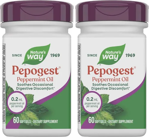 Miniatura 8 de Aceite de hierbabuena Nature's Way Pepogest con cubierta entérica, 60 cápsulas