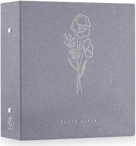 Miniatura 40 de Lanpn - Álbum de fotos autoadhesivo de lino, 40 páginas, álbum de fotos para manualidades, páginas adhesivas magnéticas, contiene fotos de 4 x 6, 7