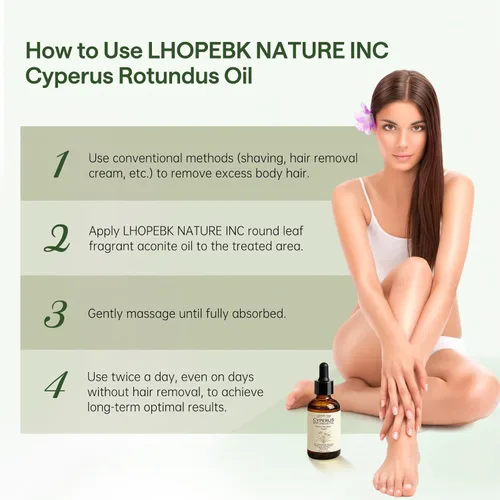 Miniatura 9 de Aceite Cyperus Rotundus para depilación: 100% puro y natural inhibidor del cabello, suero inhibidor del cabello de absorción rápida de los 60 s