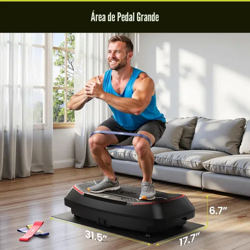 Miniatura 4 de FLYBIRD Vibration Plate Exercise Machine for Lymphatic Drainage, Adjustable Levels Full Body Workout, Curved Vibration Plate with Powerful Motor for