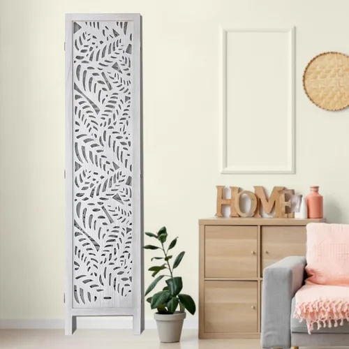 Miniatura 9 de VEVOR Divisor de habitación de madera, pantalla de privacidad plegable de madera de 6 paneles, divisor de partición tallado para interiores de 66.9