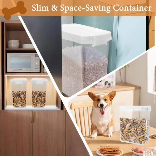 Miniatura 7 de Contenedor de almacenamiento de alimentos para perros y gatos de 5 a 10 libras con cuchara, recipiente hermético para comida para gatos, contenedor