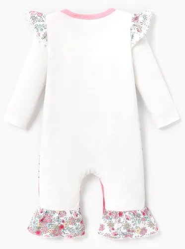Miniatura 15 de Disney Stitch Princess Cenicienta Ariel Minnie Winnie Baby Girls - Mameluco de manga larga con volantes para recién nacidos y niños pequeños