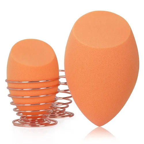 Miniatura 7 de Esponjas de maquillaje extra grandes de 4.3 in, licuadora grande para cara y cuerpo (1 pequeña y 1 grande) -con 2 soportes para esponjas, aplicación