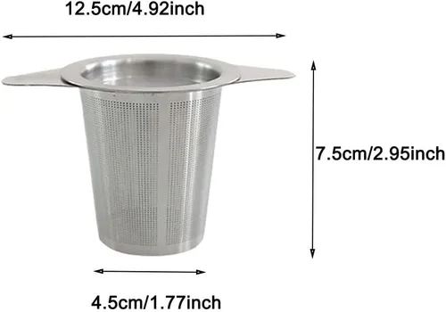 Miniatura 5 de SagaSave Filtro de café reutilizable de acero inoxidable sin papel, doble cesta de malla fina para té suelto y café molido para taza