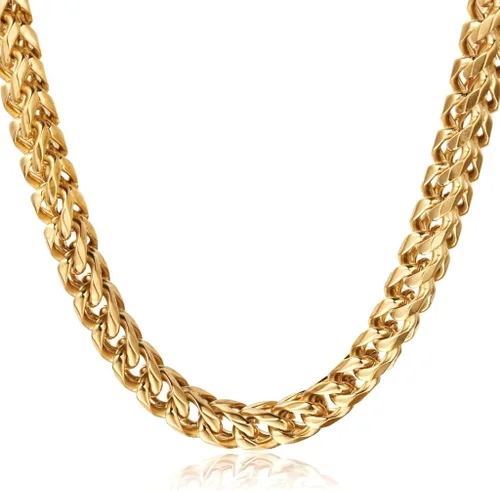 Miniatura 2 de FIBO STEEL 3-6 mm, collar de acero inoxidable estilo punk para hombres, 20-36 pulgadas