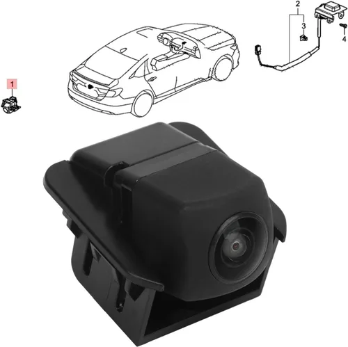 Miniatura 7 de Cámara de visión trasera para Sedan 2018 2020, kit de marcha atrás de respaldo, OE 39530 TVA A01, material ABS