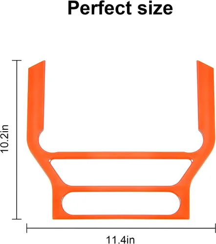 Miniatura 3 de CheroCar para Ford Mustang - Cubierta de Marco de Pantalla de Navegación para Consola Central, Decoración Interior Compatible con Ford Mustang