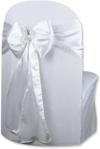 Miniatura 26 de Funda de satén para silla con lazo – Elegantes fajas para bodas, banquetes, recepciones, eventos especiales, restaurantes y fiestas – 28 opciones