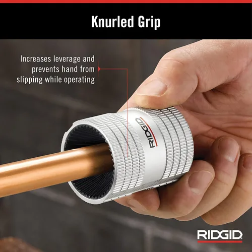 Miniatura 5 de RIDGID 29983, escariador interior/exterior de cobre y acero inoxidable modelo 223S de 1/4" a 1-1/4" para tubos y tuberías, pequeño