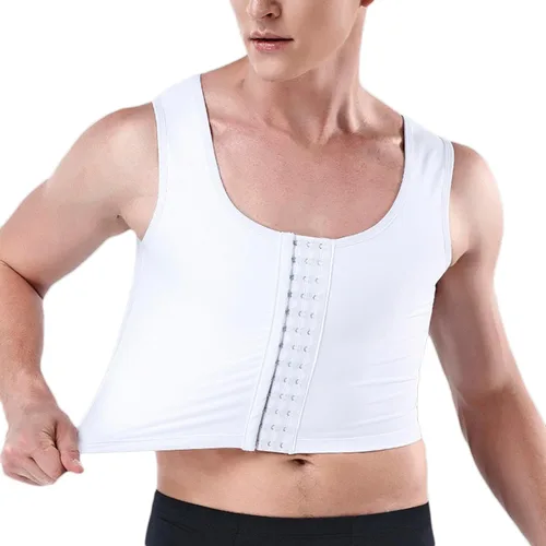 Miniatura 4 de Chaleco de compresión para hombre, fajas de entrenamiento para hombre, soporte de espalda, ginecomastia