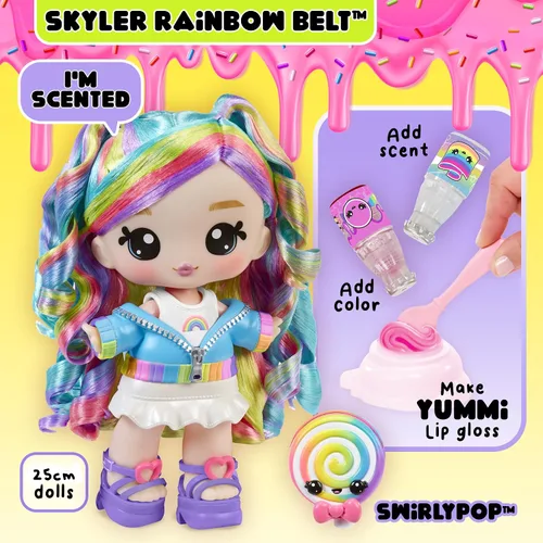 Miniatura 3 de YUMMI LAND Yummiland x Peeps - Muñeca de brillo de labios Goldie Mallows - Incluye 1 muñeca de moda personalizable y kit de brillo de labios