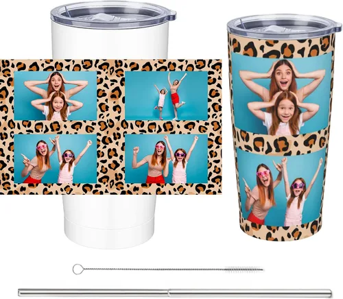 Miniatura 8 de Vaso de viaje de acero inoxidable aislado de 20 onzas con nombre y texto fotográfico personalizado, regalo para mamá, papá, amigo, regalo de Style 5