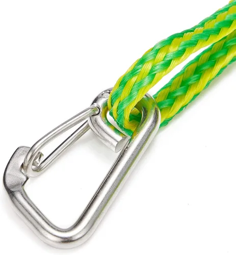 Miniatura 4 de Cuerda de flotador resistente de grado marino, cuerda de alta visibilidad con ganchos de acero inoxidable 316 para línea de remolque de kayak, boya