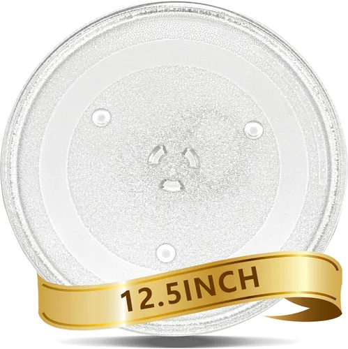 Placa de vidrio para microondas de repuesto de 12.5 pulgadas compatible con GE, Samsung, Hotpoint- Bandeja giratoria de placa de microondas de 12