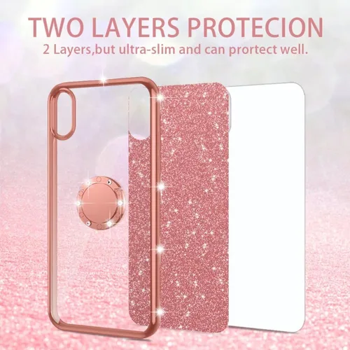 Miniatura 5 de Funda para Moto G Stylus (2020) Linda funda de silicona delgada de TPU de lujo con purpurina para Motorola G Stylus 2020 - Oro rosa