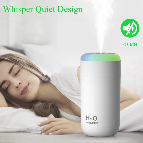 Miniatura 3 de Mini Humidificador, Humidificador Pequeño de 350ml para Dormitorio, Escritorio, Portátil, de Viaje, para Plantas (Rosa)