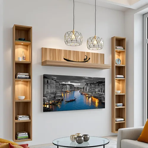 Miniatura 3 de LevvArts Lienzo de Italia para pared, hermoso paisaje del Gran Canal, impresiones fotográficas de horizonte de Venecia, póster para el hogar