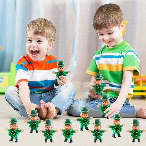 Miniatura 7 de 12 juguetes de duende mini del día de San Patricio, juguetes de puercoespín para apretar, juguete para aliviar el estrés para niños, recuerdo