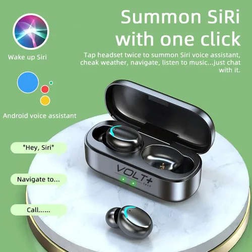 Miniatura 4 de Auriculares inalámbricos V5.3 Bluetooth compatibles con Xiaomi M2007J20CG Funda micro delgada actualizada Quad Mic 8D Bass IPX7 Negro (black Mini)
