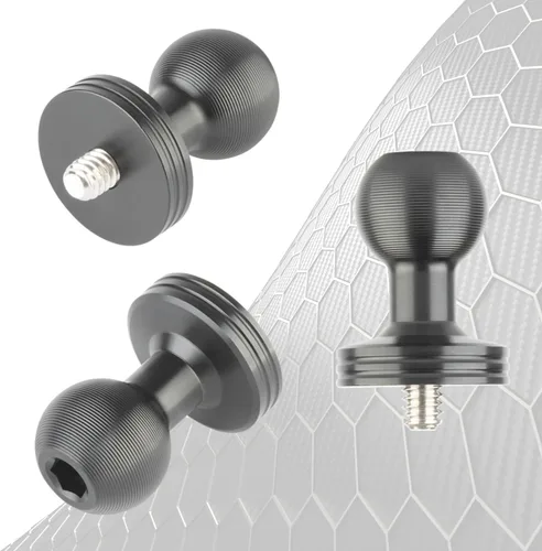 Miniatura 7 de Bulletpoint Adaptador de cámara roscado de aluminio de 1/4 "-20 con bola integrada de 0.787 in