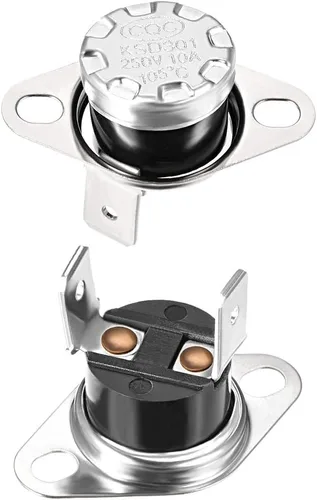 Miniatura 34 de uxcell KSD301 Termostato 104.0 °F/104°F 10A N.C Ajustar interruptor de temperatura de disco rápido para microondas, horno, cafetera 2 piezas