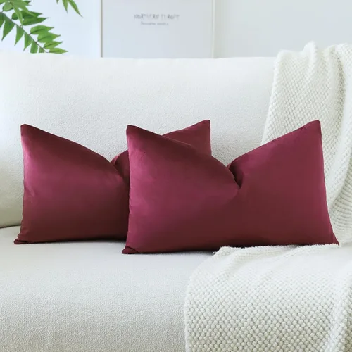 Miniatura 34 de OTOSTAR Fundas de almohada decorativas de terciopelo suave, funda de cojín cuadrada sólida, fundas de almohada para decoración del hogar, fundas