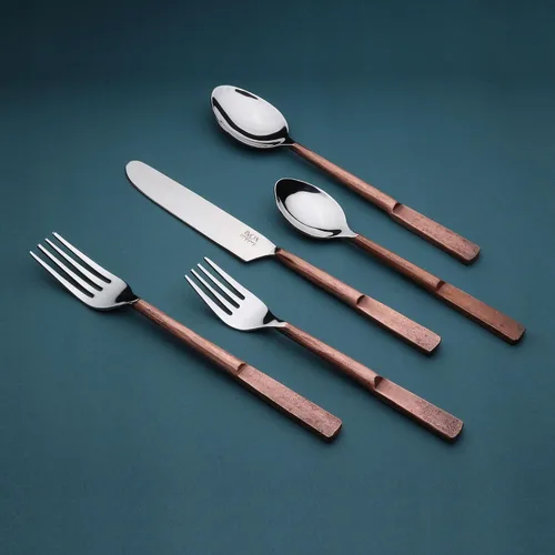 Miniatura 5 de INOX Artisans Celia Copper Antique - Juego de cubiertos (20 piezas)
