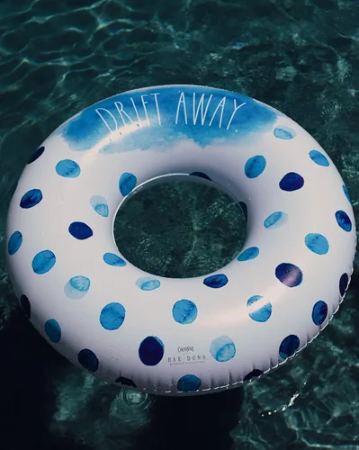 Miniatura 4 de Rae Dunn x CocoNut Flotador de anillo flotante, tamaño adulto, balsa inflable grande de 48 pulgadas y tubo interior de agua duradero, fácil