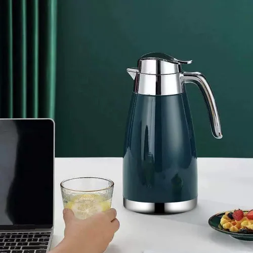 Miniatura 8 de Jarra térmica de café de 77 onzas con pantalla de temperatura, acero inoxidable 304, doble pared al vacío, jarra aislada, jarra de té para mantener