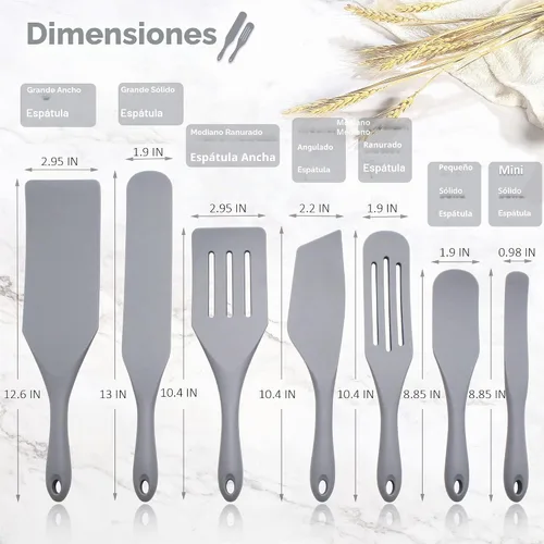 Miniatura 9 de Juego de espátulas de silicona Tongjude, juego de espátulas de silicona, utensilio de cocina resistente al calor para utensilios de cocina