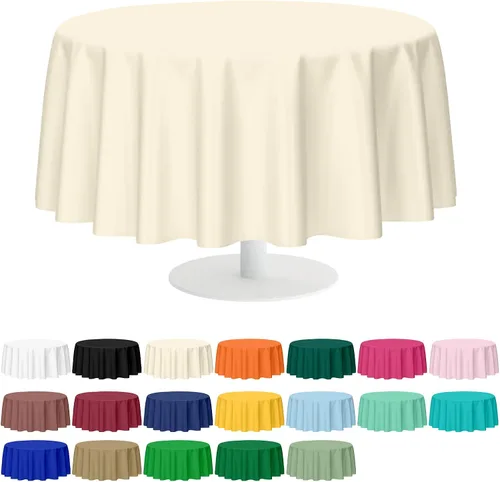 Miniatura 40 de Mulbozy 2 piezas de mantel de plástico negro para mesa rectangular, 54 × 108 pulgadas, fundas desechables de mesa para fiestas negras