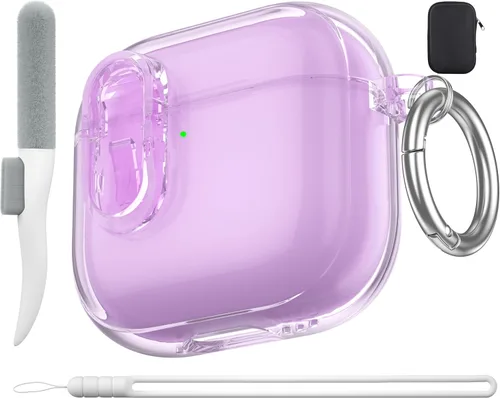 Miniatura 28 de Valkit Funda compatible con AirPods Pro, transparente con kit de limpieza, funda protectora de TPU suave para AirPods Pro Gen 2nd/1st 2023/2022/2019